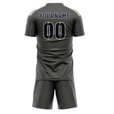 Custom Dark Grey Navy Soccer Jersey