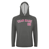 Custom Dark Grey Pink UV-Hoodie