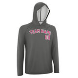 Custom Dark Grey Pink UV-Hoodie