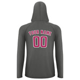 Custom Dark Grey Pink UV-Hoodie
