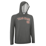 Custom Dark Grey Coral Red UV-Hoodie