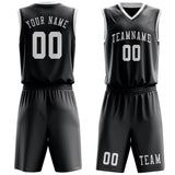 Custom Dark Grey White Basketball Set