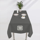 Custom Dark Grey White Square Table Cloth