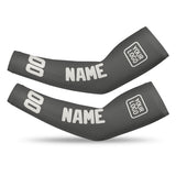 Custom Dark Grey White Arm Sleeve