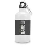 Custom Dark Grey White Sports Bottle