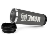 Custom Dark Grey White Stainless Steel Water Cup
