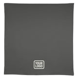 Custom Dark Grey White Square Table Cloth