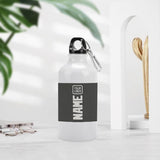 Custom Dark Grey White Sports Bottle