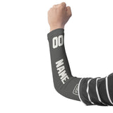 Custom Dark Grey White Arm Sleeve