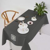 Custom Dark Grey White Square Table Cloth