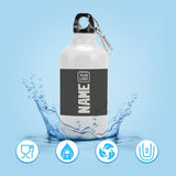 Custom Dark Grey White Sports Bottle