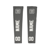 Custom Dark Grey White Arm Sleeve