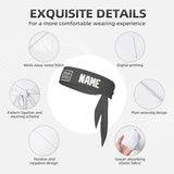 Custom Dark Grey White Headband
