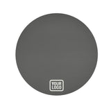 Custom Dark Grey White Round Table Cloth