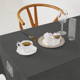 Custom Dark Grey White Square Table Cloth