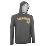 Custom Dark Grey Yellow UV-Hoodie