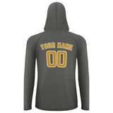 Custom Dark Grey Yellow UV-Hoodie