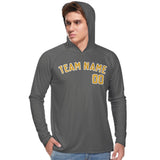 Custom Dark Grey Yellow UV-Hoodie