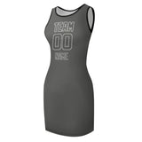 Custom Dark Grey Dark Grey Sleeveless Vest Dress