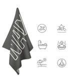 Custom Dark Grey Dark Grey Beach Towel