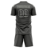 Custom Dark Grey Dark Grey Soccer Jersey