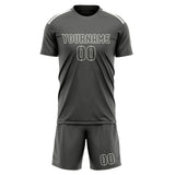 Custom Dark Grey Dark Grey Soccer Jersey