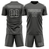 Custom Dark Grey Dark Grey Soccer Jersey