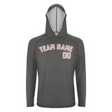 Custom Dark Grey Light Pink UV-Hoodie
