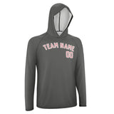 Custom Dark Grey Light Pink UV-Hoodie