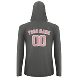 Custom Dark Grey Light Pink UV-Hoodie