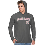 Custom Dark Grey Light Pink UV-Hoodie