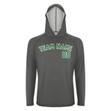 Custom Dark Grey Emerald Green UV-Hoodie