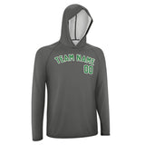 Custom Dark Grey Emerald Green UV-Hoodie
