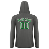 Custom Dark Grey Emerald Green UV-Hoodie