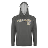 Custom Dark Grey Light Khaki UV-Hoodie