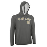 Custom Dark Grey Light Khaki UV-Hoodie
