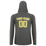 Custom Dark Grey Light Yellow UV-Hoodie