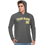 Custom Dark Grey Light Yellow UV-Hoodie