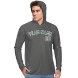 Custom Dark Grey Blue Green UV-Hoodie