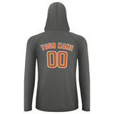 Custom Dark Grey Orange UV-Hoodie