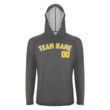 Custom Dark Grey Gold UV-Hoodie