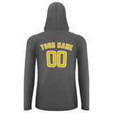 Custom Dark Grey Gold UV-Hoodie