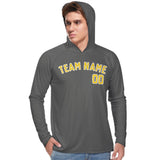 Custom Dark Grey Gold UV-Hoodie