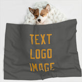 Custom Dark Grey Yellow Pet Blanket