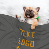 Custom Dark Grey Yellow Pet Blanket