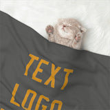 Custom Dark Grey Yellow Pet Blanket