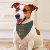 Custom Dark Grey Yellow Pet Scarf