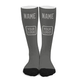 Custom Dark Grey Gray Knee-High Sock