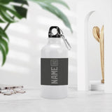 Custom Dark Grey Gray Sports Bottle