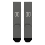 Custom Dark Grey Gray Knee-High Sock